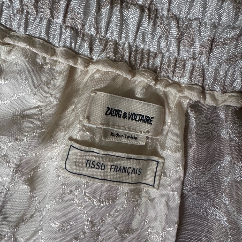 New Zadig & Voltaire Cream Textured shorts - Picture 3 of 5